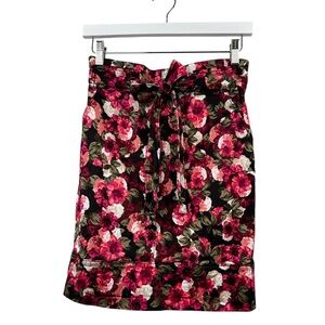 Banana Republic Floral Pink and Black Women's‎ Skirt